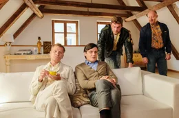 L-R: Raphael Sch&auml;fer (Robert Stadlober), Conny Ziegler (Manuel Rubey), Franz Eberhofer (Sebastian Bezzel), Rudi Birkenberger (Simon Schwarz).