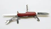 Red Army Knife multi-tool, isolated on white background Red Army Knife multi-tool, isolated on white background