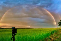 Sch&ouml;ner Abschied: Meist sind Regenb&ouml;gen nach einem abziehenden Gewitter am Abend zu sehen.