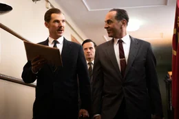 vorne, v.li.: Greville Wynne (Benedict Cumberbatch), Oleg Penkovsky (Merab Ninidze)