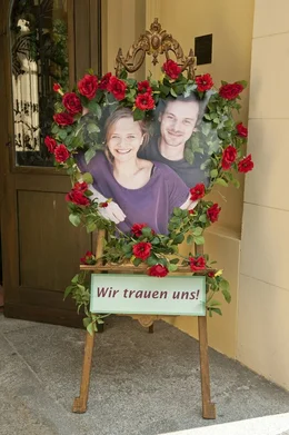 Wir trauen uns &ndash; oder doch nicht&hellip; Laila Steimle (Sandra Schreiber), David Heller (Florian Bartholom&auml;i)