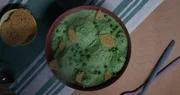 P&uuml;ree vom Mars und Parmesanchips