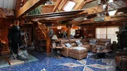 Living Area of the Wild Game of Thrones house, as seen on Ugliest House In America, Season 7.