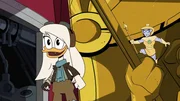 DUCKTALES - "The Golden Spear!" - As Della rebuilds her ship, Penumbra becomes convinced Della's planning an attack. Meanwhile, Donald's nap keeps getting interrupted by adventure. DELLA, LT. PENUMBRA