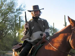 Joe Dimmick als Clint Eastwood Darsteller.