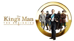 V.l.: Conrad Oxford (Harris Dickinson), Shola / Merlin (Djimon Hounsou), Orlando, Duke of Oxford / Arthur (Ralph Fiennes), Grigori Rasputin (Rhys Ifans) und Pollyanna Polly Wilkins / Galahad (Gemma Arterton)  +++ Die Verwendung des sendungsbezogenen Materials ist nur mit dem Hinweis und Verlinkung auf RTL+ gestattet. +++