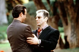 Michael Corleone (Al Pacino, re.) und sein designierter Nachfolger Vincent Mancini (Andy Garcia, li.)