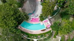 Luftaufnahme der Villa von Hubertus Prinz zu Hohenlohe in Marbella.
