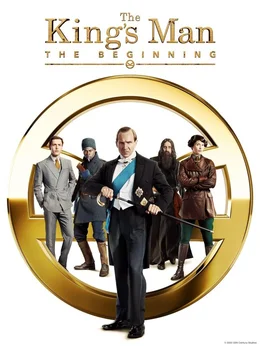 V.l.: Conrad Oxford (Harris Dickinson), Shola / Merlin (Djimon Hounsou), Orlando, Duke of Oxford / Arthur (Ralph Fiennes), Grigori Rasputin (Rhys Ifans) und Pollyanna Polly Wilkins / Galahad (Gemma Arterton)  +++ Die Verwendung des sendungsbezogenen Materials ist nur mit dem Hinweis und Verlinkung auf RTL+ gestattet. +++