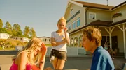 (v.li.): Sienna Rosie Schei (Silje), Selma Adeline Opedal (Andrine), Mathias G. Tiedemann (Sebbe). (v.li.): Sienna Rosie Schei (Silje), Selma Adeline Opedal (Andrine), Mathias G. Tiedemann (Sebbe).