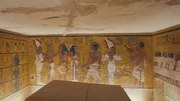 Wall painting in Tutankhamun's tomb. (Windfall Films) Wall painting in Tutankhamun's tomb. (Windfall Films)