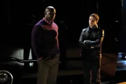 Terry Jeffords (Terry Crews, l.); Jake Peralta (Andy Samberg, r.) Terry Jeffords (Terry Crews, l.); Jake Peralta (Andy Samberg, r.)