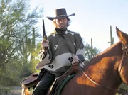 Joe Dimmick als Clint Eastwood Darsteller. Joe Dimmick als Clint Eastwood Darsteller.
