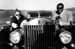 Tonmeister und SABA-Erbe Hans Georg Brunner-Schwer (l.)  mit Oscar Peterson