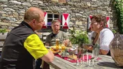 Harry Pr&uuml;nster mit Gerlinde und Peter Gliber (Kalser Tauernhaus).