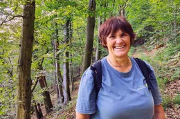 Naturparkf&uuml;hrerin Rita Wilhelmi, Kellerwald.