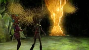 Die Bienen in der Höhle sind für Arthur und Guinevere außerordentlich gefährlich. Die Bienen in der Höhle sind für Arthur und Guinevere außerordentlich gefährlich.
