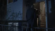 Two women cry in foyer while Demery stands in the doorway. Two women cry in foyer while Demery stands in the doorway.