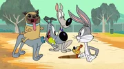 Squeaks the Squirrel (2.v.r.), Bugs Bunny (r.)