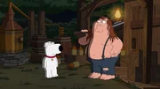 Brian Griffin (l.); Peter Griffin (r.)