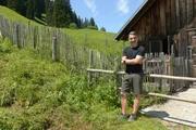 Marcus Fahn auf der Alpe Dinj&ouml;rgen.