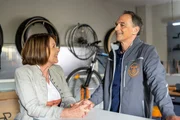 Mike (Harry Blank) sagt begeistert zu, als Rosi (Brigitte Walbrun) ihn bittet, sich am Rückkauf des Geländes zu beteiligen. Mike (Harry Blank) sagt begeistert zu, als Rosi (Brigitte Walbrun) ihn bittet, sich am Rückkauf des Geländes zu beteiligen.