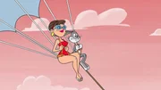 v.li.: Cheryl, Bugs Bunny