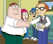 (v.l.n.r.) Peter Griffin; Meg Griffin; Neil Goldman; Mort Goldman (v.l.n.r.) Peter Griffin; Meg Griffin; Neil Goldman; Mort Goldman