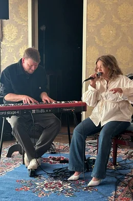 Clouds Hill Studios Hamburg - Annett Louisan mit Produzent Michael Geldreich