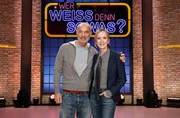Treten bei "Wer weiß denn sowas?" gegeneinander an: Der Schauspieler Heiner Lauterbach (l.) und die Schauspielerin Katja Flint (r.). Treten bei "Wer weiß denn sowas?" gegeneinander an: Der Schauspieler Heiner Lauterbach (l.) und die Schauspielerin Katja Flint (r.).