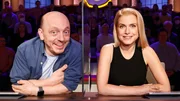 Rateteam-Kapit&auml;n Bernhard Ho&euml;cker (l.) und die S&auml;ngerin Jeannette Biedermann (r.) bilden ein Rateteam.