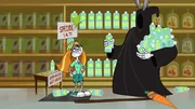 v.li.: Bugs Bunny, Carl