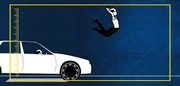 A science character car surfs when the car brakes sending him flying forward as he keeps his momentum. A science character car surfs when the car brakes sending him flying forward as he keeps his momentum.