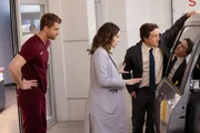 Luke Mitchell as Dr. Mitch Ripley, Sarah Ramos as Dr. Caitlin Lenox, Logan Miller as Kip.