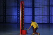 ESSEX, ENGLAND – Steve Owen uses a hammer to perform the test of strength correctly. ESSEX, ENGLAND – Steve Owen uses a hammer to perform the test of strength correctly.