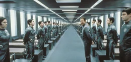 Die Crew wird von den Thermianern durch das Schiff gef&uuml;hrt. Besonders beeindruckt ist das Team vom Hauptquartier der Thermianer. Jason Nesmith (Tim Allen, vorne Mitte) stellt die Thermianer seinem Team vor.