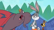 v.li.: Slugsworthy the First, Bugs Bunny, Squeaks the Squirrel