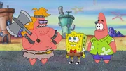 v.li.: Pat the Hapless, SpongeBob, Patrick