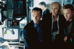 V.l.n.r.: Kommissar Schwarz ( Hannes Jaenicke), Karin Ludwig (Andrea Sawatzki), Mario Schneider (Oliver Hasenfratz)