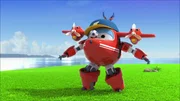 Als Yi bei seinem Rennen auf der chinesichen Mauer in Not gerät, sind die Super Wings mit Flip direkt zur Stelle. Als Yi bei seinem Rennen auf der chinesichen Mauer in Not gerät, sind die Super Wings mit Flip direkt zur Stelle.