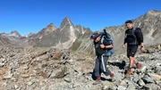 Felix Keller, Glaziologe/Gletscherforscher, und Tobias Müller Felix Keller, Glaziologe/Gletscherforscher, und Tobias Müller