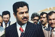 ISTRES, FRANCE: Iraqi President Saddam Hussein visits in September 1975 in Istres, French test flight center belonging to French aeronautic and electronics group Dassault Aviation. ISTRES, FRANCE: Iraqi President Saddam Hussein visits in September 1975 in Istres, French test flight center belonging to French aeronautic and electronics group Dassault Aviation.