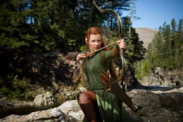 Waldelbin Tauriel (Evangeline Lilly) ist die Anf&uuml;hrerin der Grenzwachen.