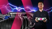 Kernfusion, E-Mobilität, Kommunikation: Drei Finalisten des Deutschen Gründerpreises erarbeiten Schlüsseltechnologien und müssen Geopolitik mitdenken. Gründer Francesco Sciortino mit einem Modell des „Stellarators“, dem Herzstück seiner geplanten Fusionskraftwerke. Kernfusion, E-Mobilität, Kommunikation: Drei Finalisten des Deutschen Gründerpreises erarbeiten Schlüsseltechnologien und müssen Geopolitik mitdenken. Gründer Francesco Sciortino mit einem Modell des „Stellarators“, dem Herzstück seiner geplanten Fusionskraftwerke.