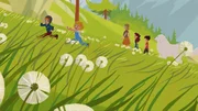 Jedes Jahr m&uuml;ssen in den Bergen die G&auml;msen gez&auml;hlt werden. Die Kinder freuen sich darauf.