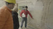 Im Hotel Glacier du Rhône kommen bei der Renovation historische Malereien zum Vorschein. Im Hotel Glacier du Rhône kommen bei der Renovation historische Malereien zum Vorschein.