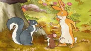 Das graue Eichhörnchen, die kleine Feldmaus und der kleine braune Hase finden Ahornsamen. Das graue Eichhörnchen, die kleine Feldmaus und der kleine braune Hase finden Ahornsamen.