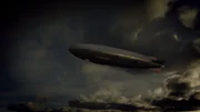 Die Hindenburg am 6. Mai 1937 beim Landeanflug auf Lakehurst/US-Bundesstaat New Jersey kurz vor der verhängnisvollen Explosion. (Grafik). Die Hindenburg am 6. Mai 1937 beim Landeanflug auf Lakehurst/US-Bundesstaat New Jersey kurz vor der verhängnisvollen Explosion. (Grafik).