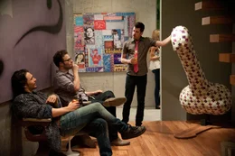 V.l.: James Franco, Seth Rogen und Christopher Mintz