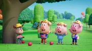 Die Werkel-Ferkel und ihr Hilfsarbeiter Kris haben sich eine Pause verdient. Die Werkel-Ferkel und ihr Hilfsarbeiter Kris haben sich eine Pause verdient.